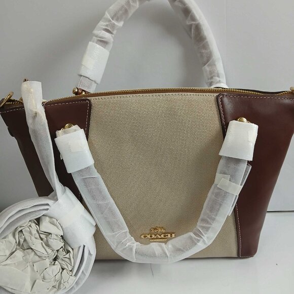 COACH Women's Kacey Satchel, Natural Multi OS new - Picture 5 of 5